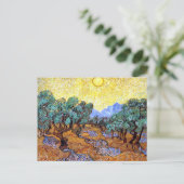 Olive Trees in the Sun Van Gogh Postkarte (Stehend Vorderseite)