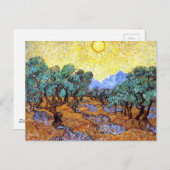 Olive Trees in the Sun Van Gogh Postkarte (Vorne/Hinten)