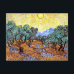 Olive Trees in the Sun Van Gogh Postkarte<br><div class="desc">Atemberaubendes Gemälde von Vincent Van Gogh von Olivenbäumen in der Sonne.</div>