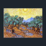 Olive Trees in the Sun Van Gogh Postkarte<br><div class="desc">Atemberaubendes Gemälde von Vincent Van Gogh von Olivenbäumen in der Sonne.</div>