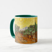 Olive Trees Yellow Sky & Sun Van Gogh Kunst und Ku Tasse (Vorderseite Links)