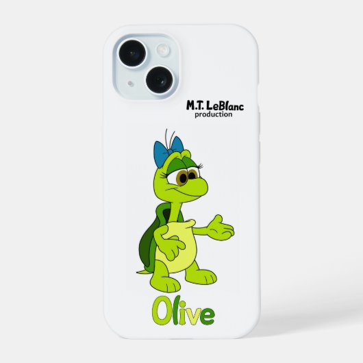 Olive-Turtle-iPhone-Hülle iPhone 15 Hülle (Rückseite)
