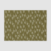 Olive u. weißes botanisches Seidenpapier (Vorderseite)