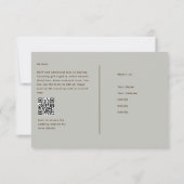 Olive UAWG für den Rustikalen Fall Einladungen (Rückseite)