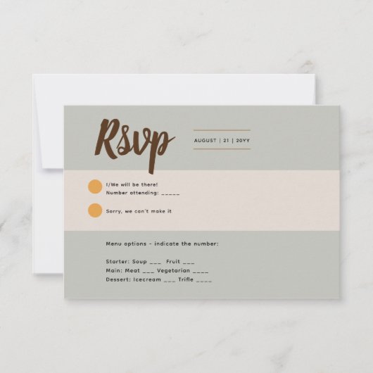 Olive UAWG für den Rustikalen Fall Einladungen (Vorderseite)