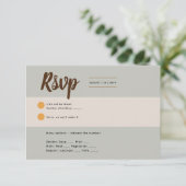 Olive UAWG für den Rustikalen Fall Einladungen (Stehend Vorderseite)