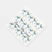 Olive und Blue Martini Party Napkin aus dem Mittel Serviette (Ecke)