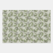 Olive- und Steppmuster mit Personalisierter Meldun Geschenkpapier Set (Vorderseite 3)