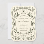 Olive Vintag Tarot Card Gothic Wedding Einladung (Vorderseite)
