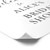 Olive Wedding Brautparty Willkommenszeichen Poster (Ecke)