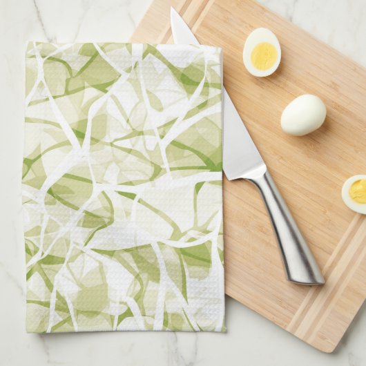 olive-white abstract fashionable modern pattern geschirrtuch (Viertel Falte)