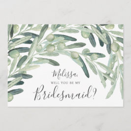 Olive wirst du meine Bridesmaid sein Einladung