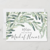 Olive wirst du meine Trauzeugin sein Einladung (Vorderseite)