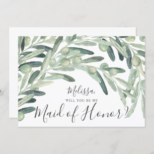 Olive wirst du meine Trauzeugin sein Einladung