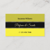 Olive Yellow Borders on Black Modern with Foto Visitenkarte (Vorderseite)