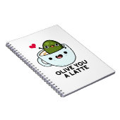 Olive you a Latte Funny Food Pub Notizblock (Rechte Seite)