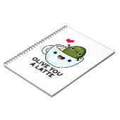 Olive you a Latte Funny Food Pub Notizblock (Linke Seite)