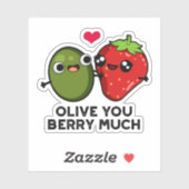 Olive You Berry Much Funny Fruit Pub Aufkleber (Blatt)