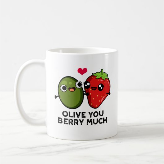 Olive You Berry Much Funny Fruit Pub Kaffeetasse (Links)