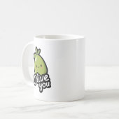 Olive You – Cute Kawaii Olive Pun Design Kaffeetasse (Vorderseite Links)