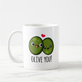Olive You Funny Liebe Puff Kaffeetasse (Links)