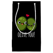 Olive You Funny Olive Pub Dark BG Kleine Geschenktüte (Vorderseite)