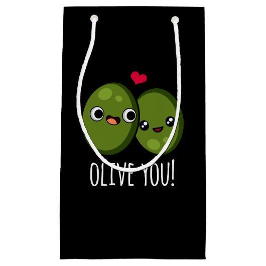Olive You Funny Olive Pub Dark BG Kleine Geschenktüte (Vorderseite)