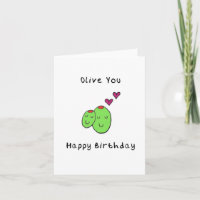 Olive You Happy Birthday Card