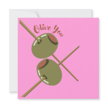 Olive You Hübsche Flache Grußkarte