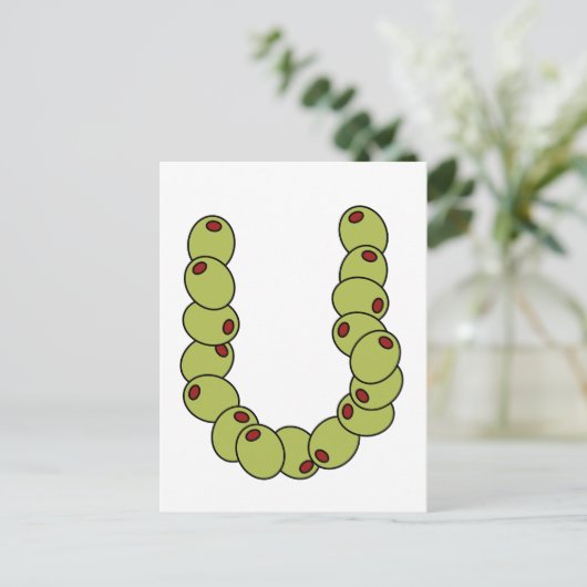 Olive You "I Liebe You" Postkarte (Stehend Vorderseite)