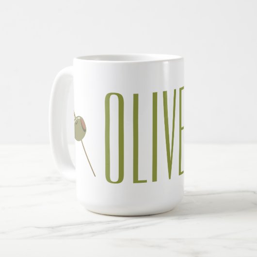Olive You (I Love You) Kaffeetasse (Vorderseite Links)