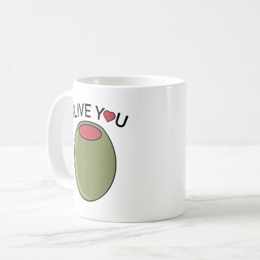 Olive You Kaffeetasse (Vorderseite Links)