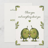 Olive You Karte (Vorne/Hinten)