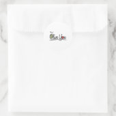 Olive You - Liebe Puff Runder Aufkleber (Tasche)