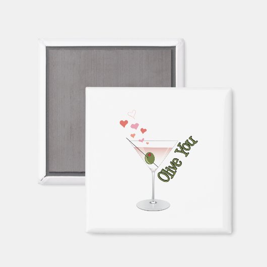 Olive You Magnet (Vorderseite/Rückseite)