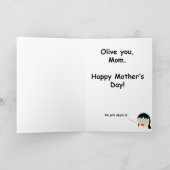 Olive you Mama, Muttertag Karte (Innenseite)