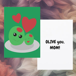 Olive you Mama, Muttertags-Karte Feiertagskarte