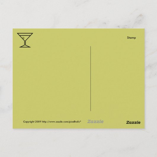 Olive You Martini Postkarte (Rückseite)