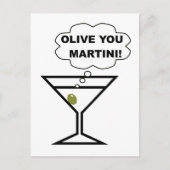 Olive You Martini Postkarte (Vorderseite)