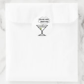 Olive You Martini Runder Aufkleber (Tasche)