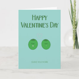 Olive You More Valentine's Day Card Karte