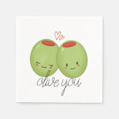 Olive You Napkins Serviette (Vorderseite)