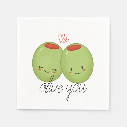 Olive You Napkins Serviette (Vorderseite)