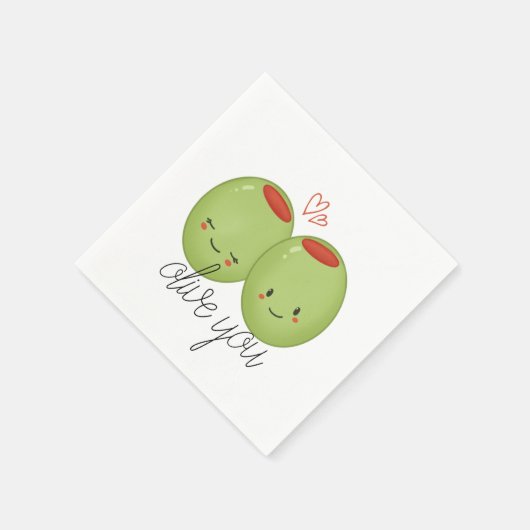 Olive You Napkins Serviette (Ecke)