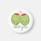 Olive You Niedlich Magnet (Vorne)