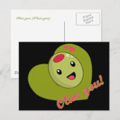 Olive you Postcard Postkarte (Vorne/Hinten)