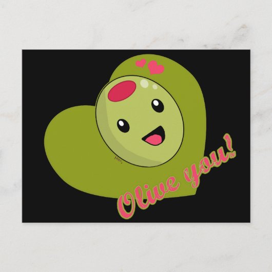 Olive you Postcard Postkarte (Vorderseite)