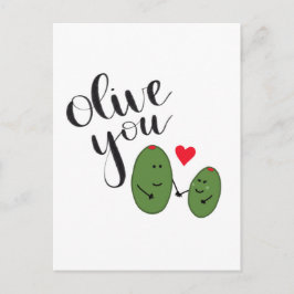Olive you Postcard Postkarte
