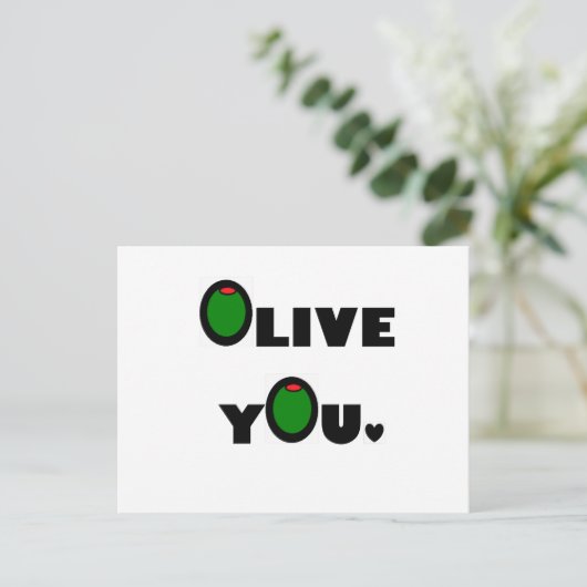 Olive you postkarte (Stehend Vorderseite)