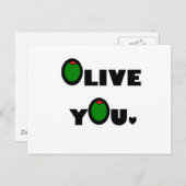 Olive you postkarte (Vorne/Hinten)